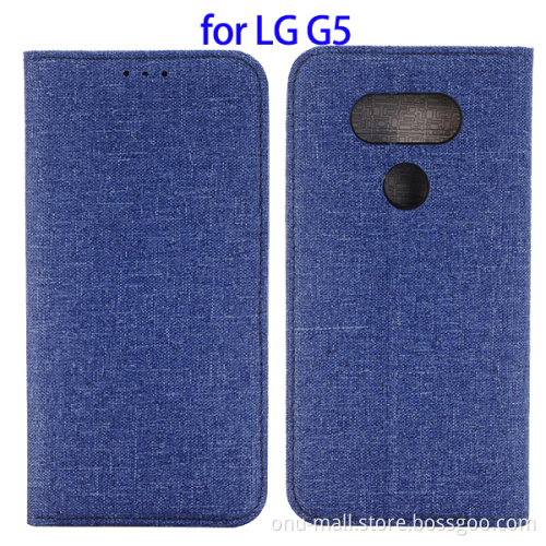 Hot Jeans Flip Leather Case for LG G5 Wallet, for LG G5 Case Back Cover